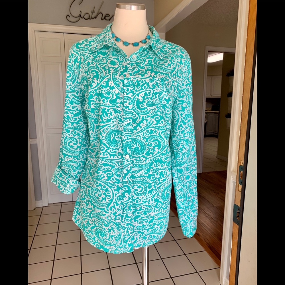 🌟Kim Rogers Blouse aqua -blue